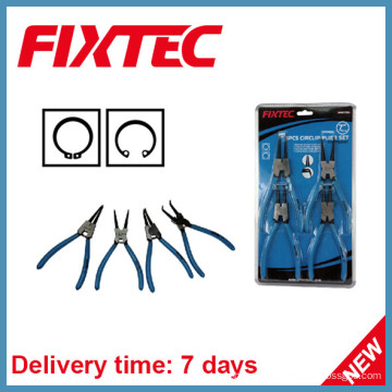 Fixtec Hand Tool 7 &quot;180mm 4 PCS Juego de alicates Circlip